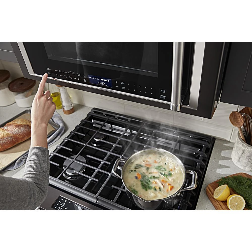 30-Inch 5-Burner Gas Slide-In Convection Range KSGG700EBS