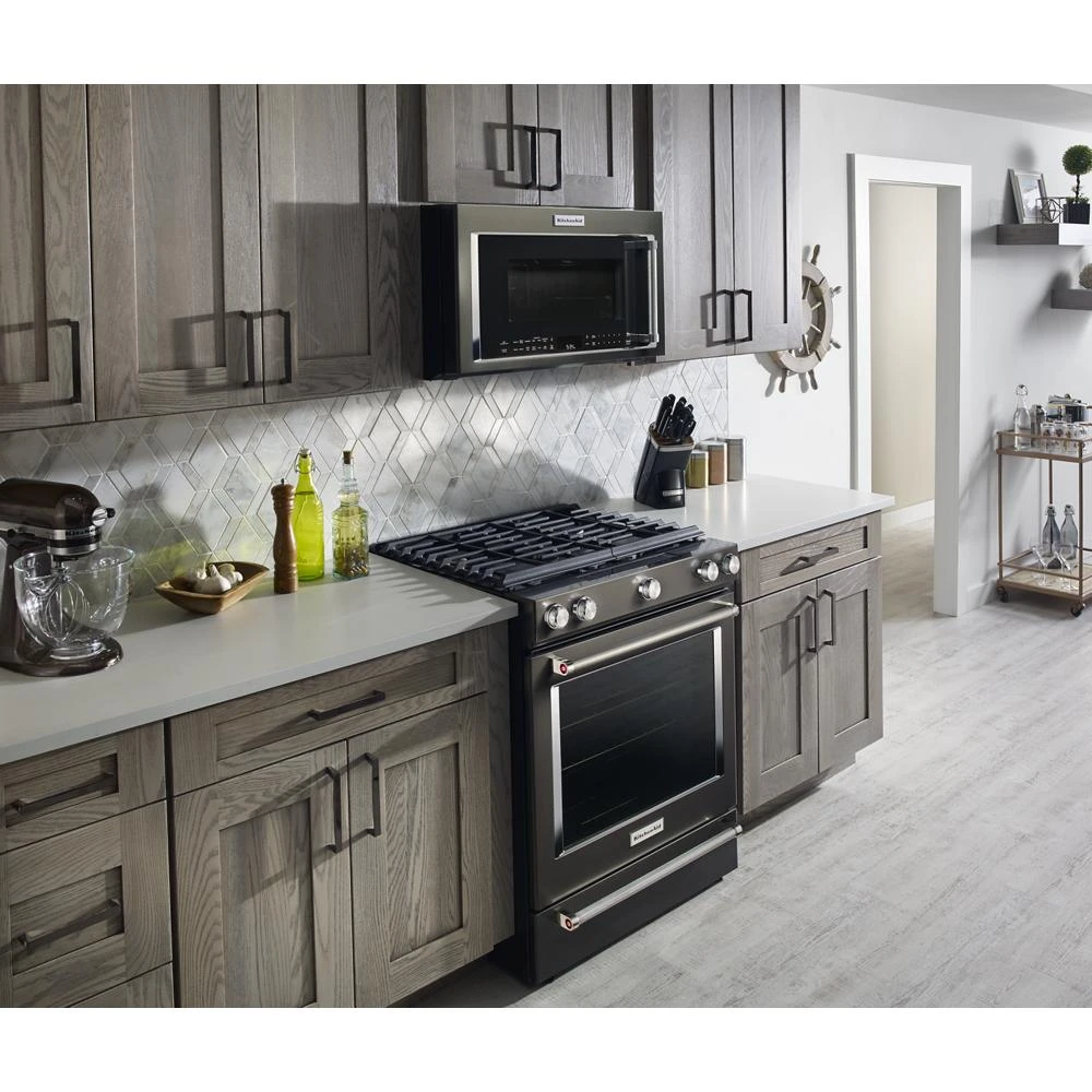 30-Inch 5-Burner Gas Slide-In Convection Range KSGG700EBS