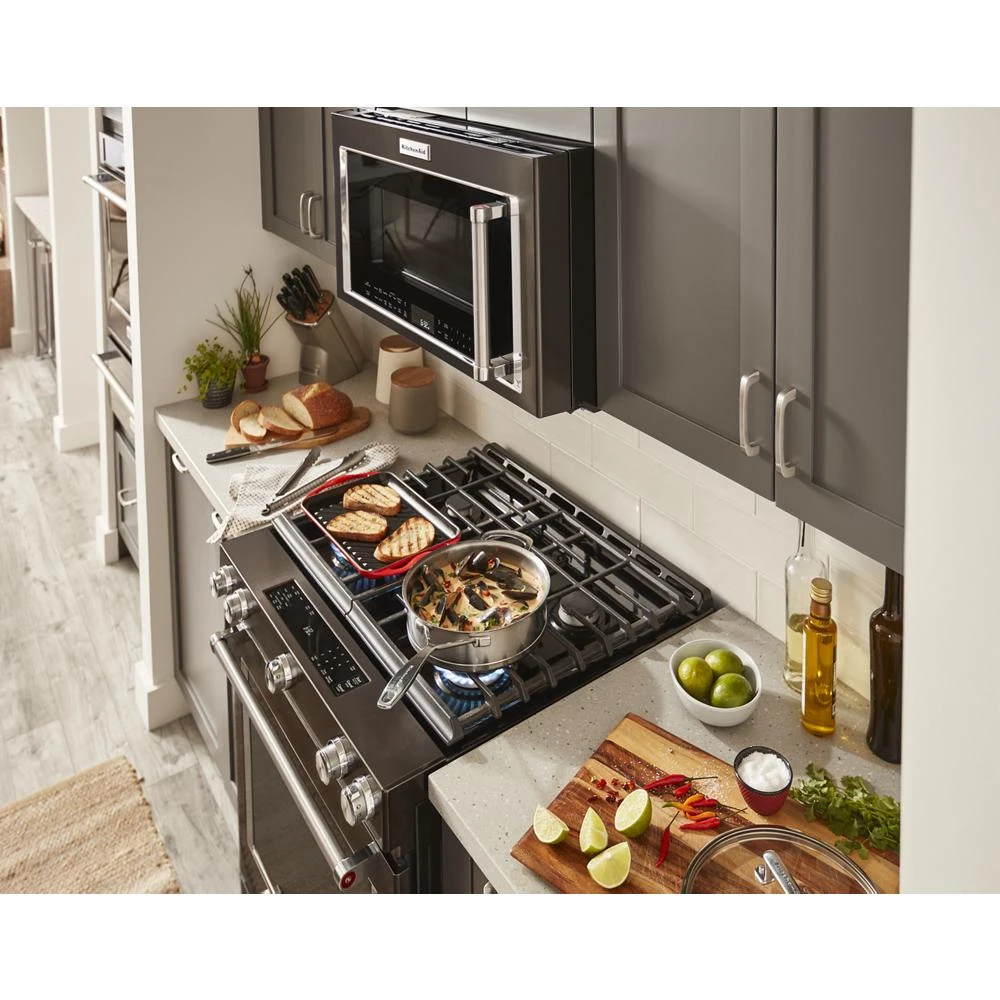 30-Inch 5-Burner Gas Slide-In Convection Range KSGG700EBS