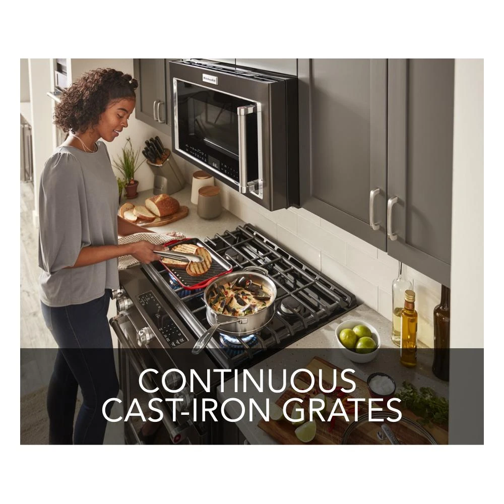 30-Inch 5-Burner Gas Slide-In Convection Range KSGG700EBS