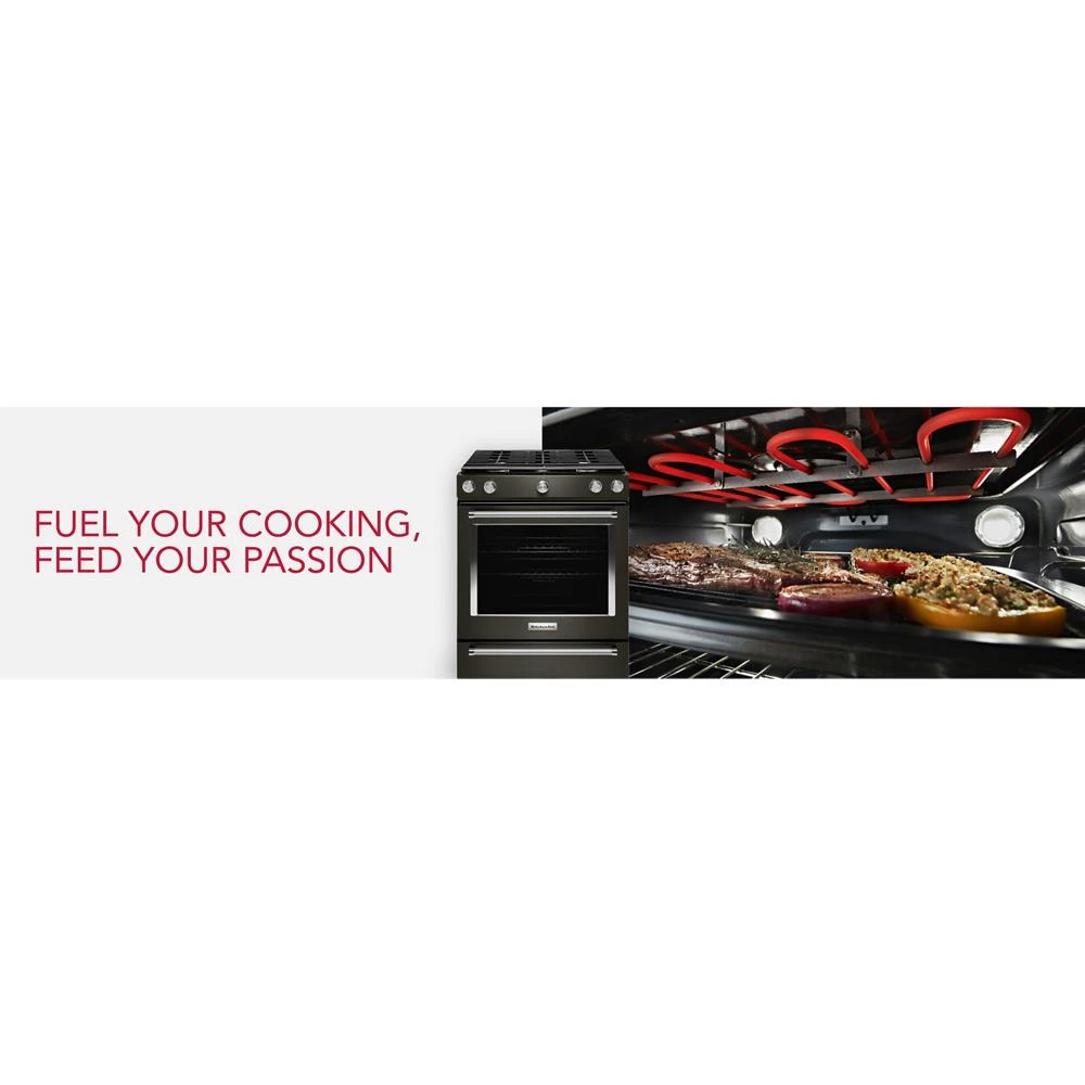 30-Inch 5-Burner Gas Slide-In Convection Range KSGG700EBS