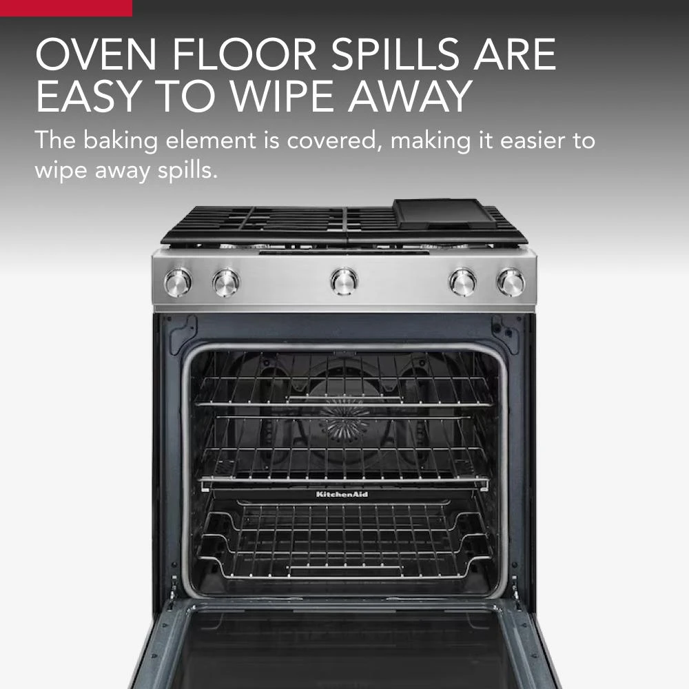 30-Inch 5-Burner Gas Slide-In Convection Range KSGG700ESS