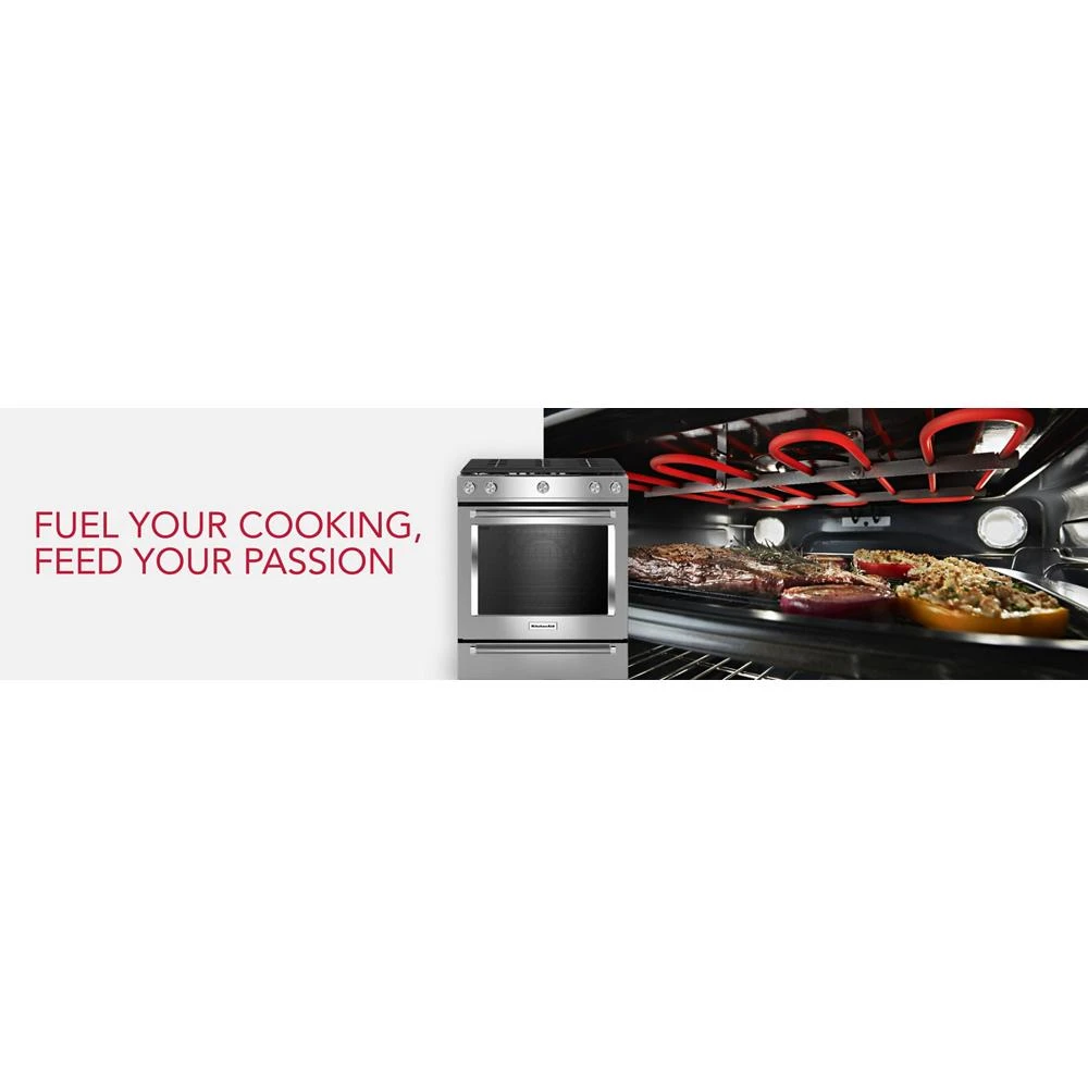 30-Inch 5-Burner Gas Slide-In Convection Range KSGG700ESS