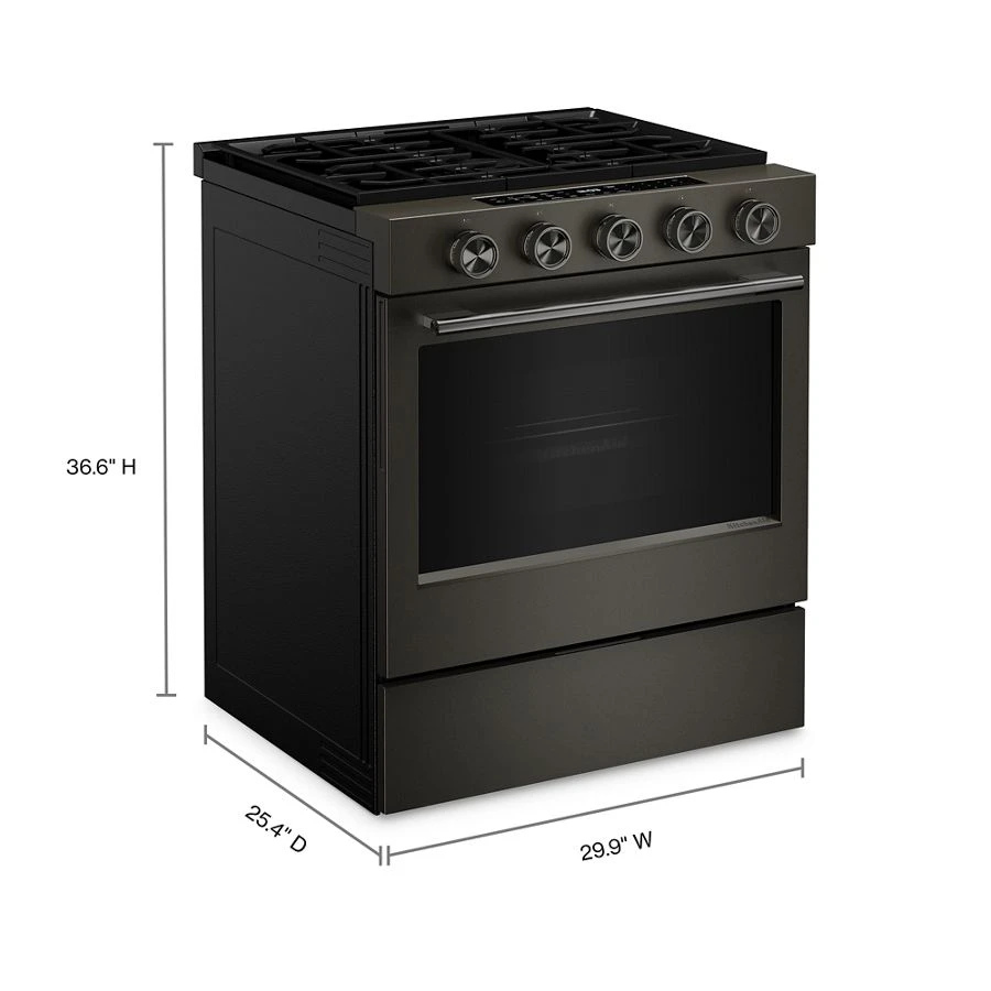 5.0 Cu. Ft. Smart Slide-in Gas Range With Convection Cooking Modes And 2-in-1 Burner KSGS530SBE
