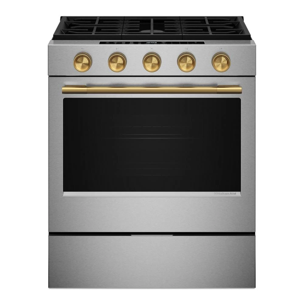 5.0 Cu. Ft. Smart Slide-in Gas Range with Convection Cooking Modes and 2-in-1 Burner view 3