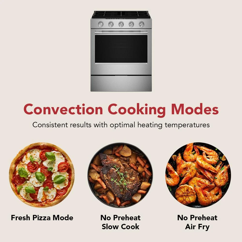 5.0 Cu. Ft. Smart Slide-in Gas Range with Convection Cooking Modes and 2-in-1 Burner view 38