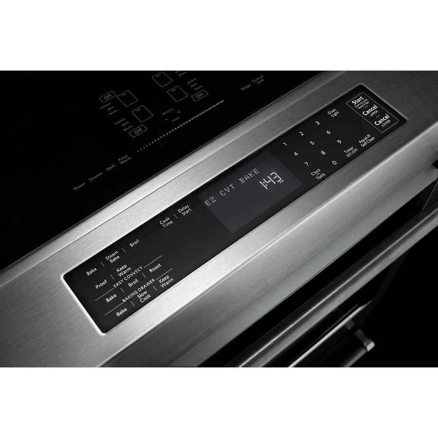 30" 4-Element Induction Slide-In Convection Range with Baking Drawer KSIB900ESS