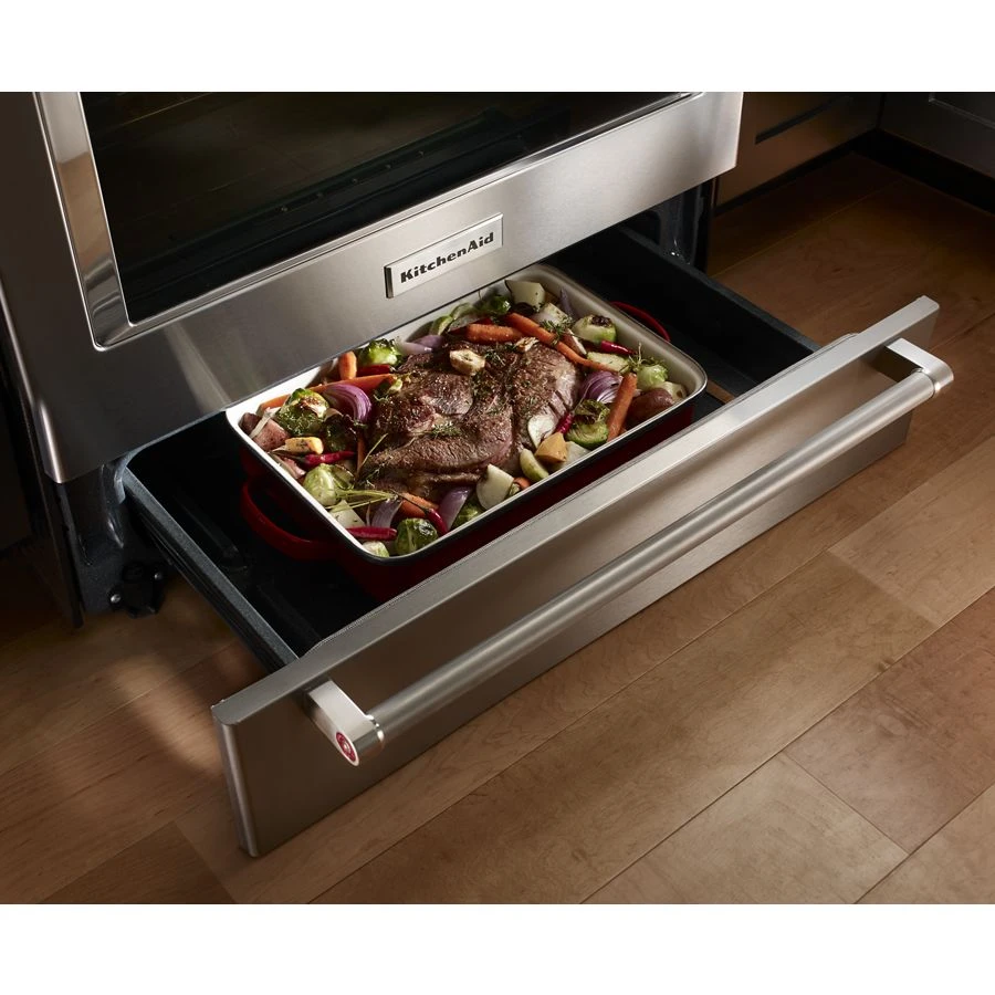 30" 4-Element Induction Slide-In Convection Range with Baking Drawer KSIB900ESS