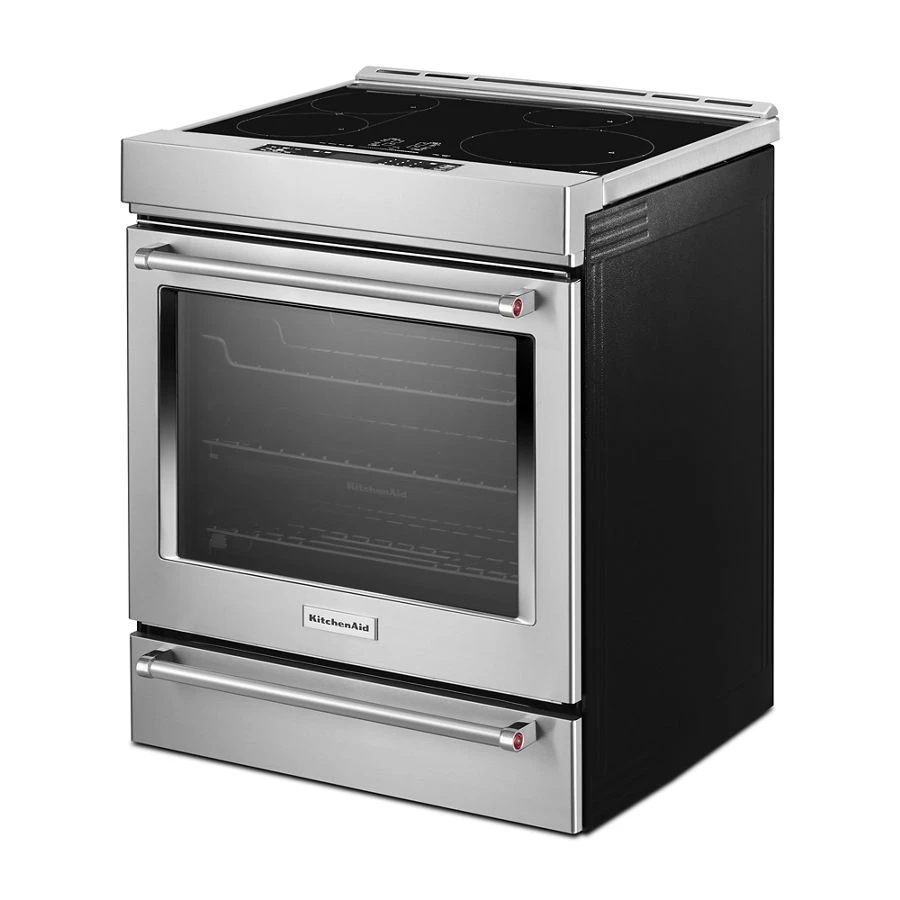 30" 4-Element Induction Slide-In Convection Range with Baking Drawer KSIB900ESS
