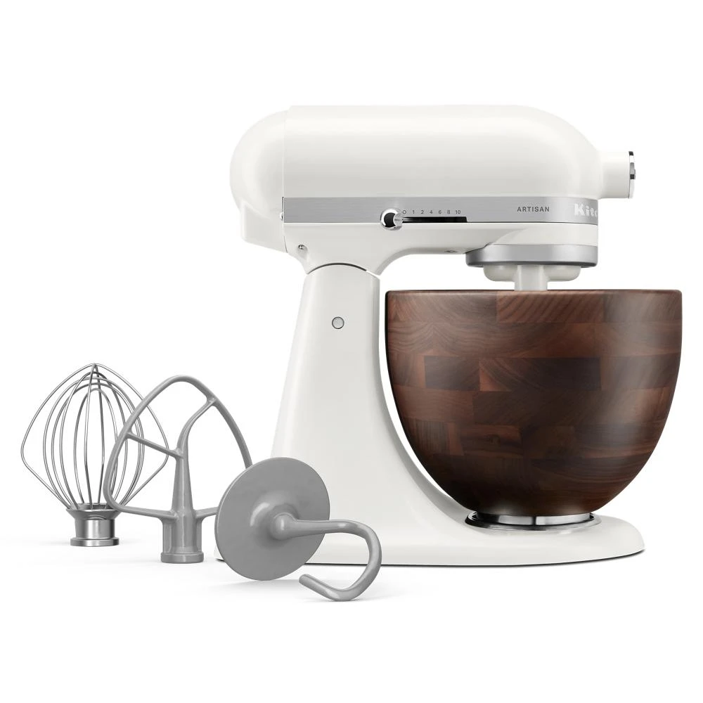Artisan® Series 5 Quart Tilt-Head Stand Mixer with Walnut Wood Bowl KSM156WBPL, product image 2 of 11