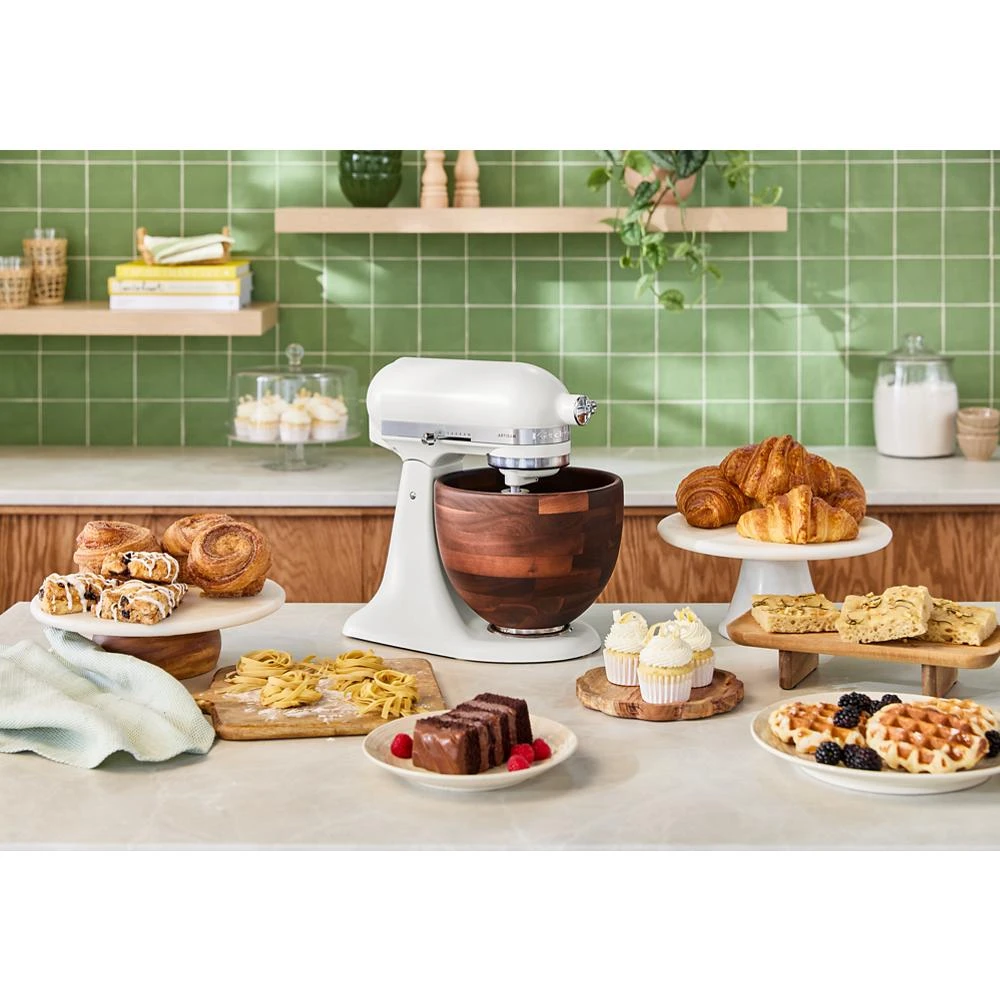 Artisan® Series 5 Quart Tilt-Head Stand Mixer with Walnut Wood Bowl KSM156WBPL, product image 3 of 11