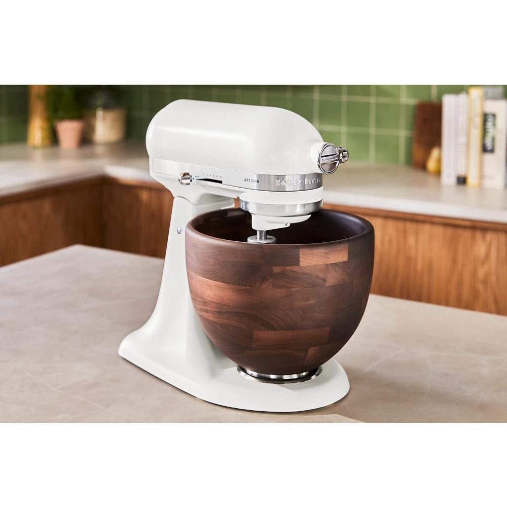 Artisan® Series 5 Quart Tilt-Head Stand Mixer with Walnut Wood Bowl KSM156WBPL, product image 4 of 11
