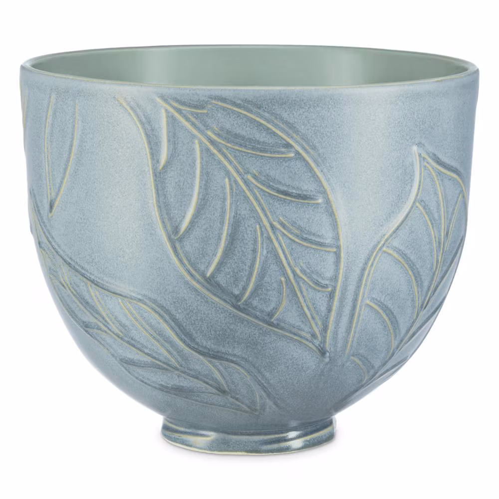 5 Quart Spring Leaves Ceramic Bowl KSM2CB5LB