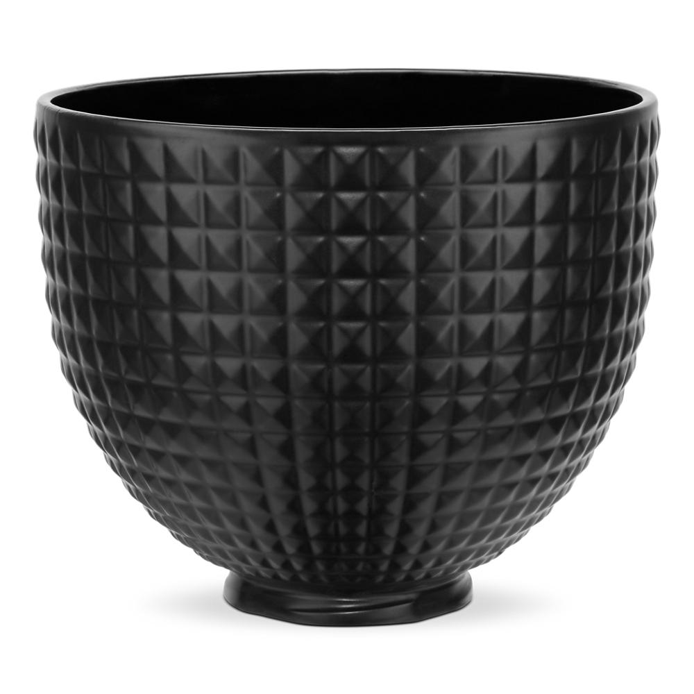 5 Quart Black Studded Ceramic Bowl KSM2CB5LS