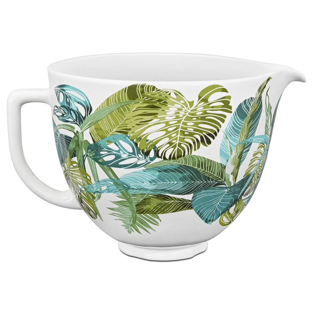 5 Quart Tropical Floral Patterned Ceramic Bowl KSM2CB5PTF