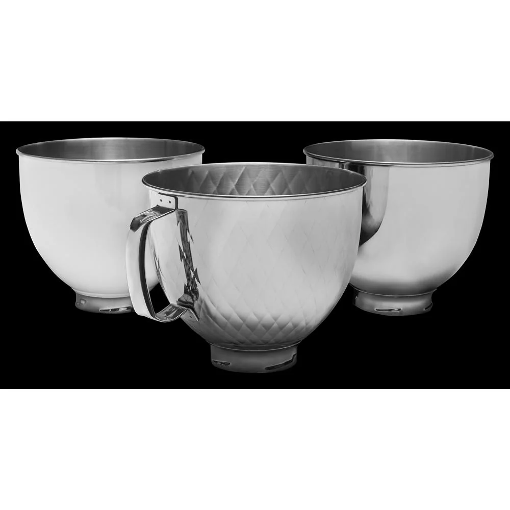 5 Quart Tilt-Head Colorfast Finish Stainless Steel Bowl KSM5SSBWH