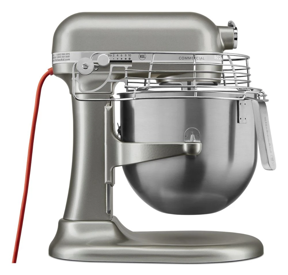 NSF Certified® Commercial Series 8 Quart Bowl-Lift Stand Mixer with Stainless Steel Bowl Guard KSMC895CU