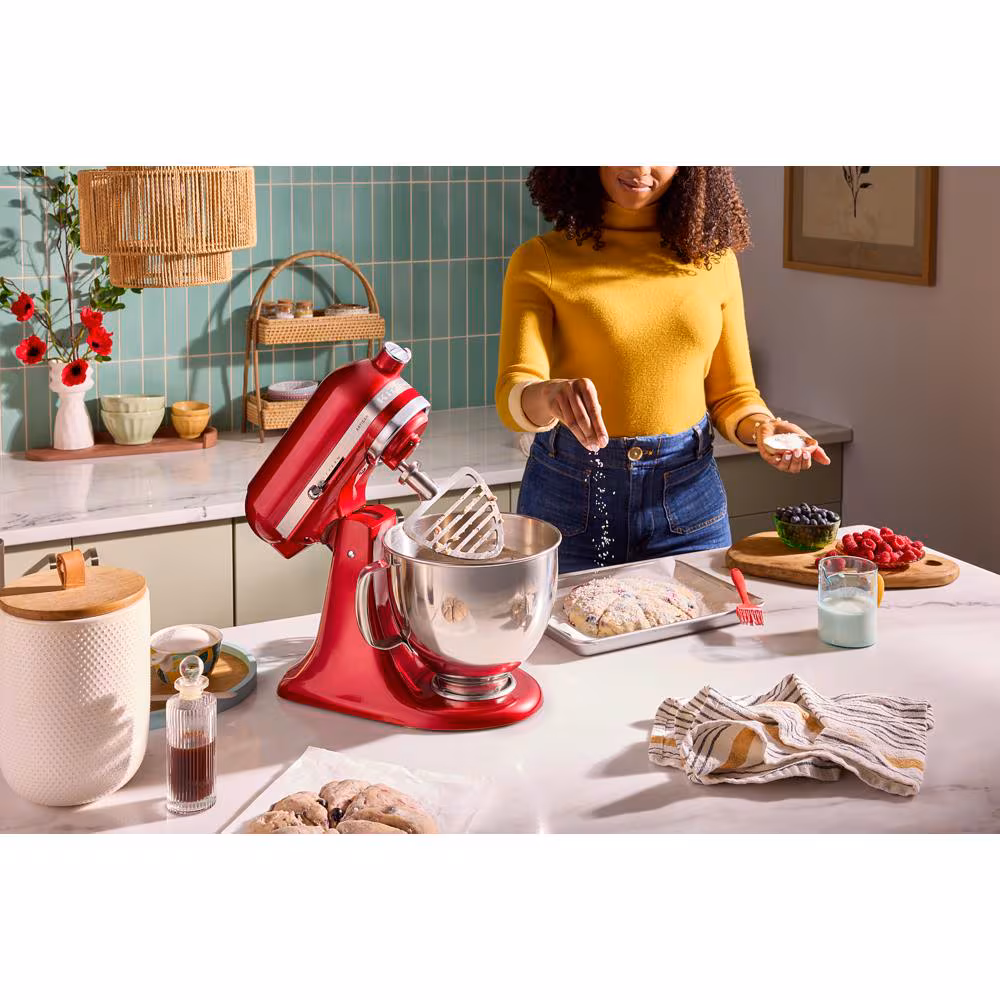 Durable stainless pastry beater for select tilt-head stand mixers KSMTHPBSS