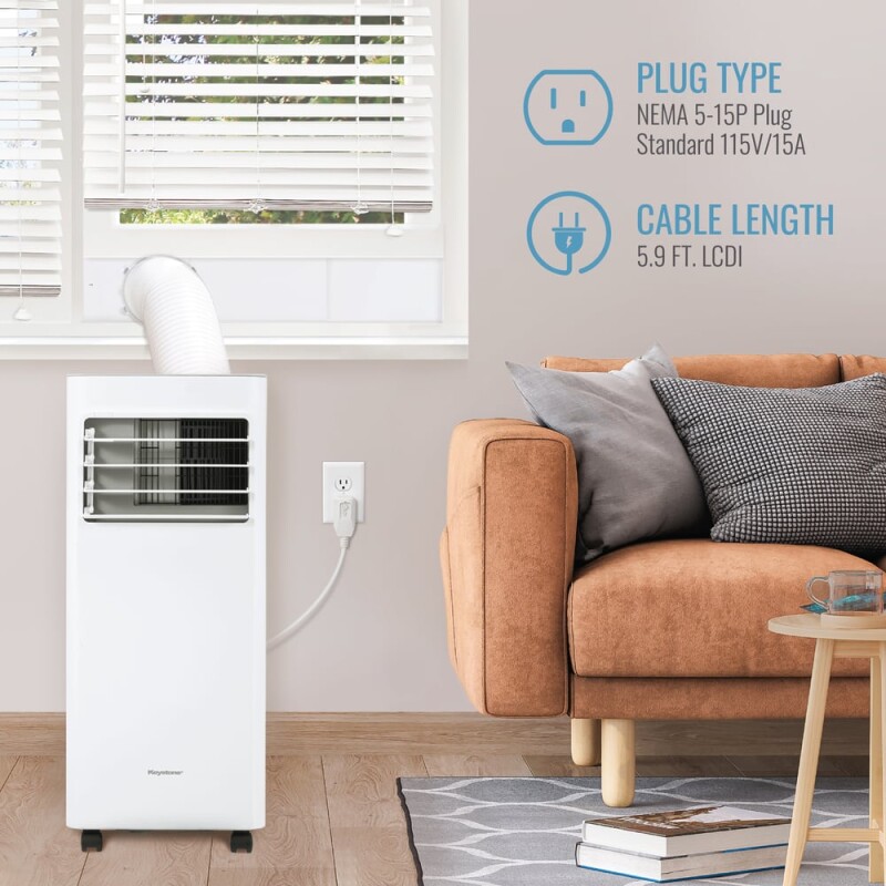 8,500 BTU ASHRAE/5,000 BTU DOE Portable Air Conditioner with Remote KSTAP051PA, product image 4 of 14