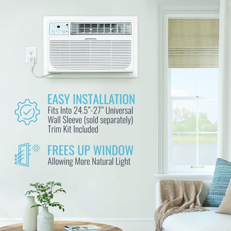 8,000 BTU Through the Wall Air Conditioner, R32 KSTAT081E, product image 6 of 15