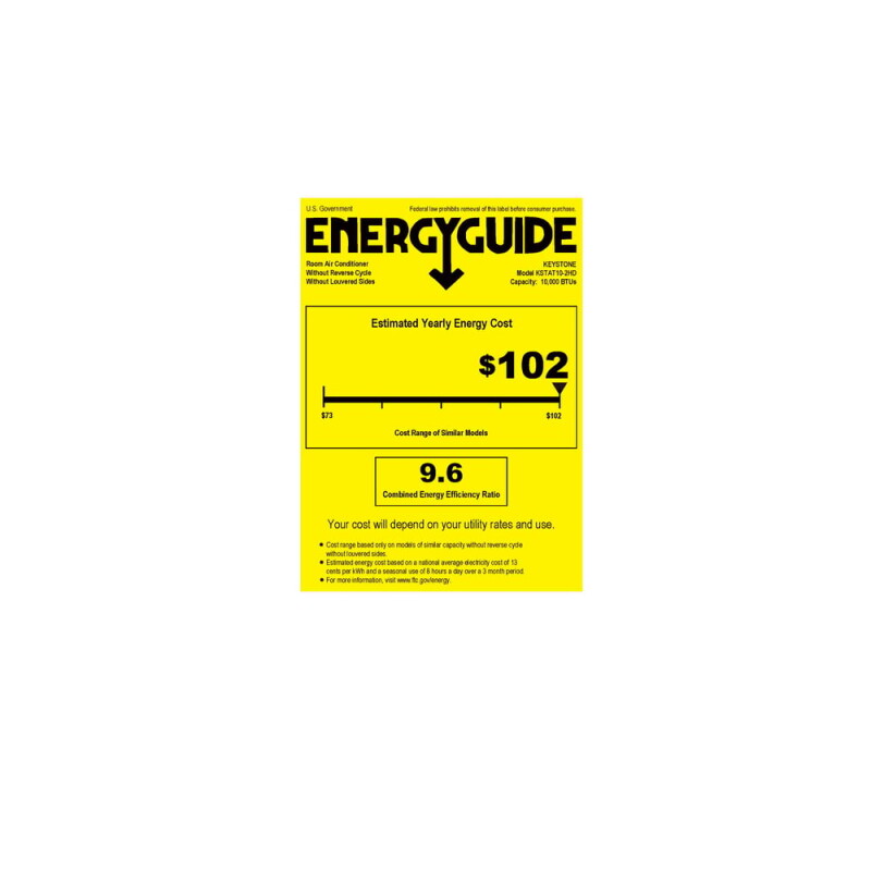 10,000 BTU 230V Through-the-Wall Air Conditioner with 10,600 BTU Supplemental Heat Capability KSTAT102HD, product image 8 of 15