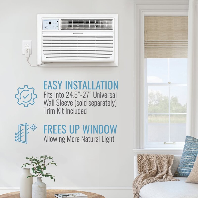 12,000 BTU 230V Through-the-Wall Air Conditioner with 10,600 BTU Supplemental Heat Capability KSTAT122HD, product image 5 of 15