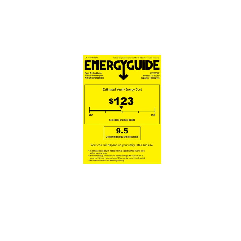 12,000 BTU 230V Through-the-Wall Air Conditioner with 10,600 BTU Supplemental Heat Capability KSTAT122HD, product image 8 of 15