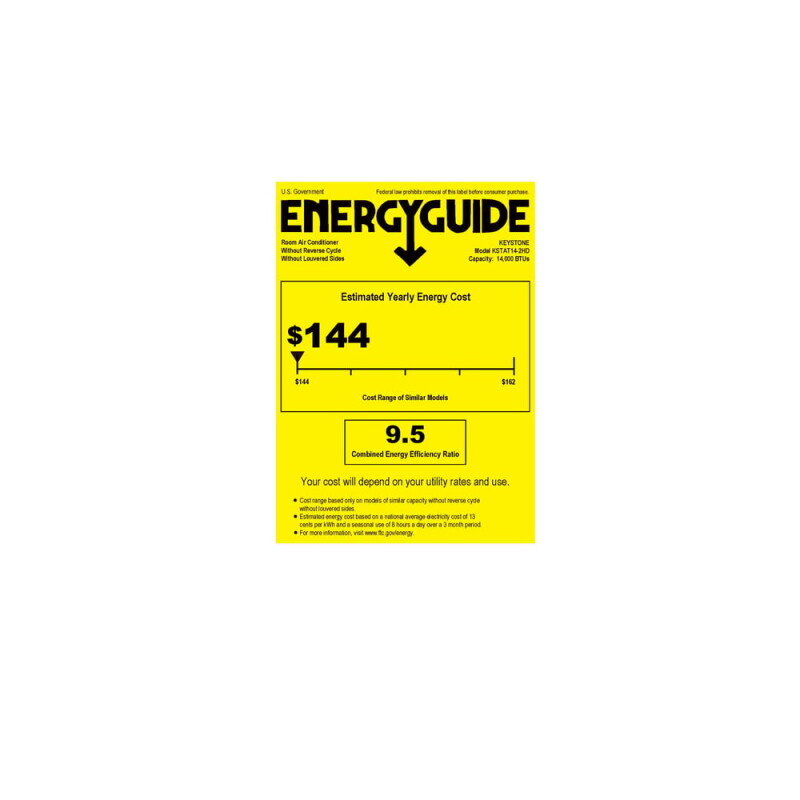 14,000 BTU 230V Through-the-Wall Air Conditioner with 10,600 BTU Supplemental Heat Capability KSTAT142HD, product image 8 of 16