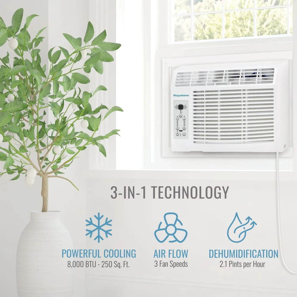 8,000 BTU 115V 350 Sq. Ft. Window Air Conditioner KSTAW08DE, product image 7 of 17