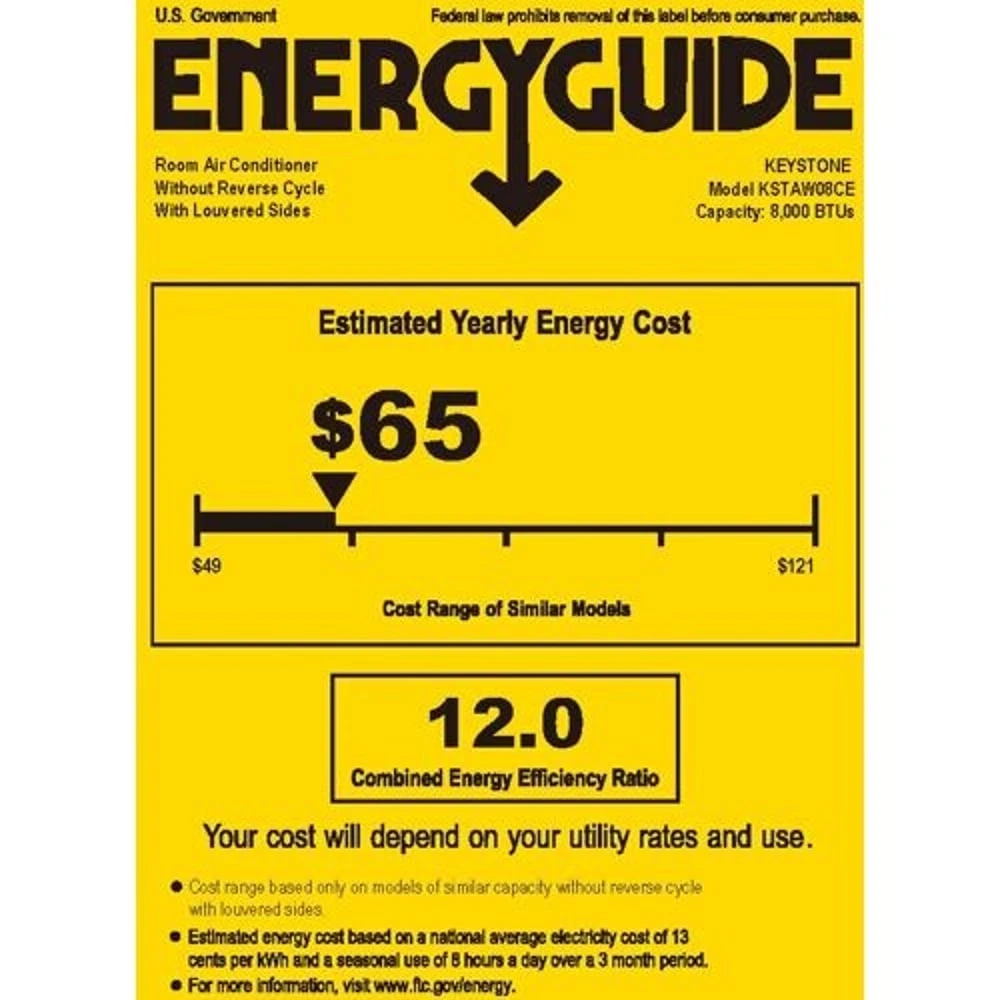 8,000 BTU 115V 350 Sq. Ft. Window Air Conditioner KSTAW08DE, product image 13 of 17