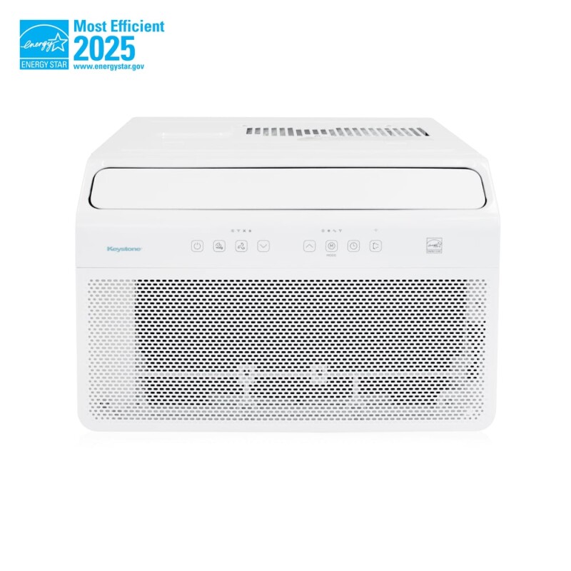 8,000 BTU Window Mounted Inverter Air Conditioner with Supplemental Heat and Remote Control KSTAW08INVHC
