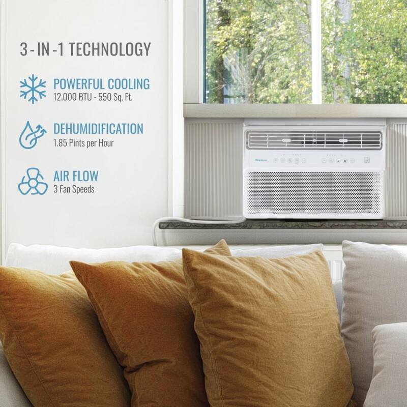 12000 BTU Window AC,Inverter, 115V, R32 KSTAW121WA, product image 3 of 15