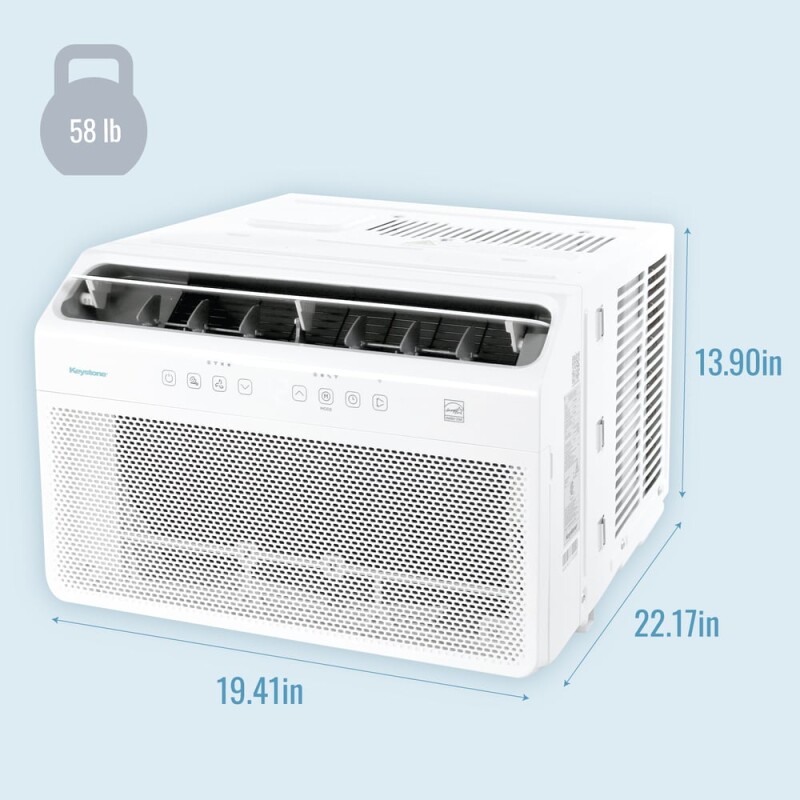 12,000 BTU Window Mounted Inverter Air Conditioner with Supplemental Heat and Remote Control KSTAW12INVHC, product image 2 of 15