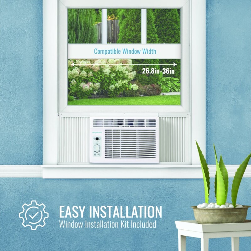 8,000 BTU Heat and Cool Window Air Conditioner,R32 KSTHW08B, product image 3 of 14