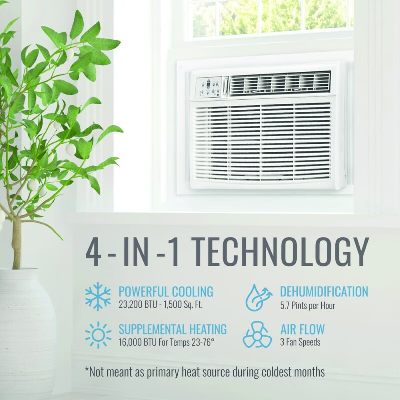 23,000 BTU Heat/Cool Window Air Conditioner,R32 KSTHW25B, product image 6 of 14