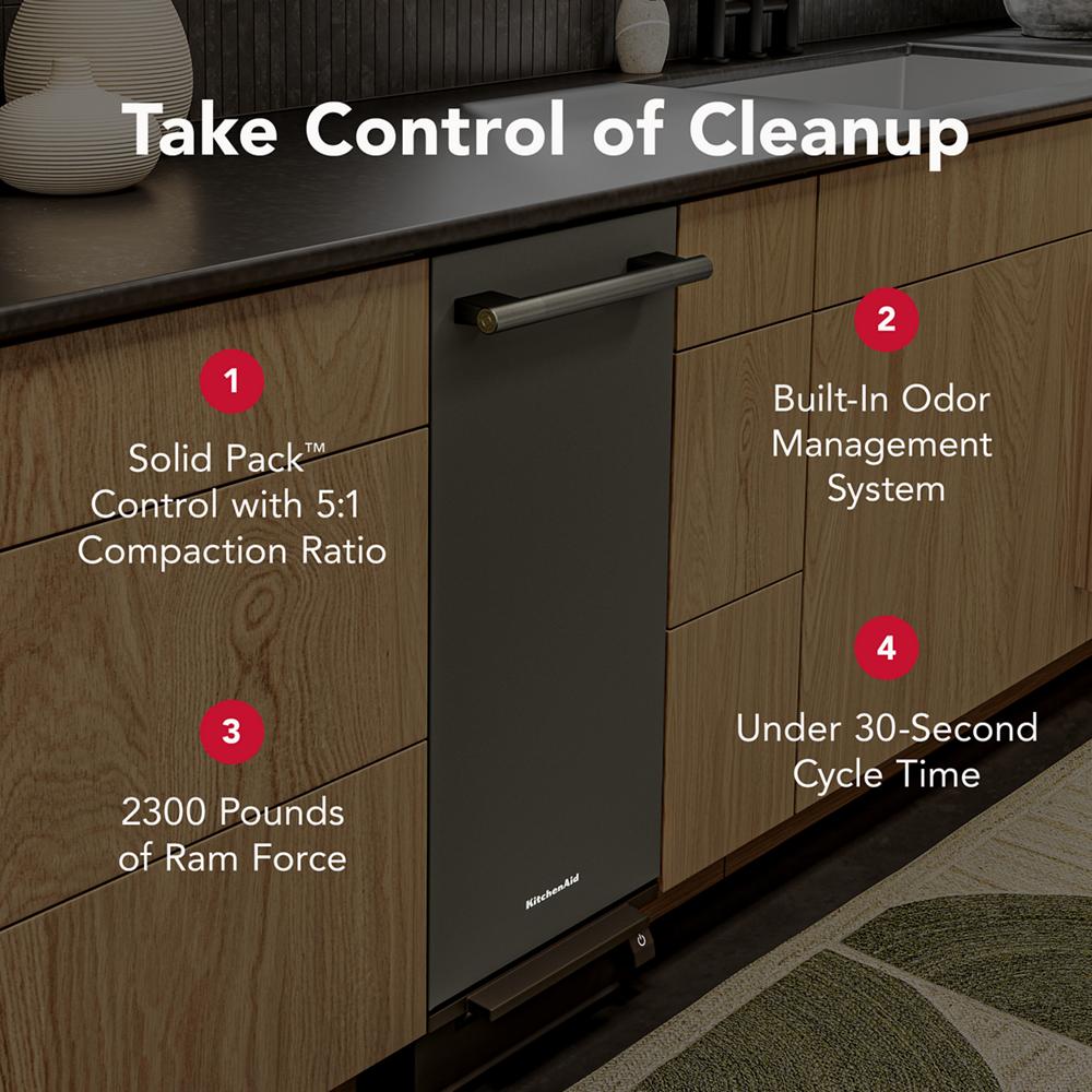 15 in. Built-In Trash Compactor with Built-In Odor Management System KTTP515TBE