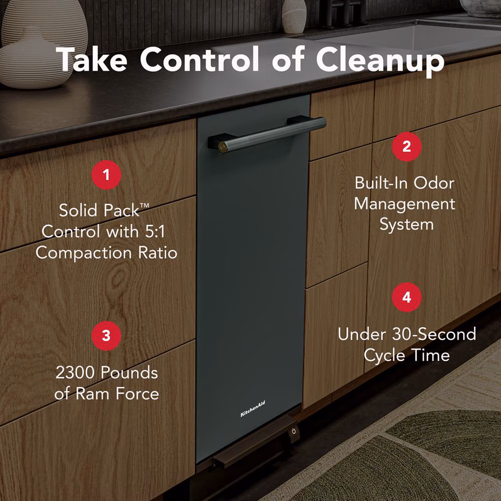 15 in. Built-In Trash Compactor with Built-In Odor Management System KTTP515TJP