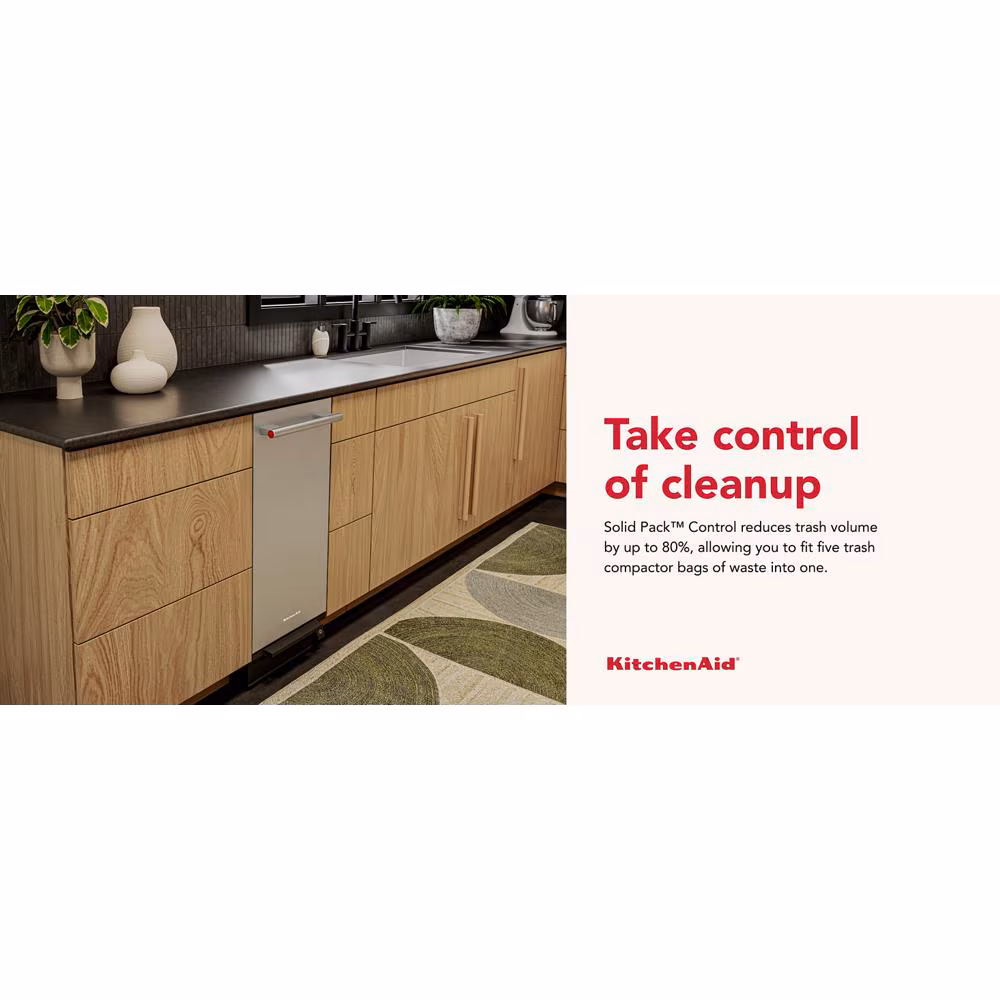 15 in. Built-In Trash Compactor with Built-In Odor Management System KTTP515TSS