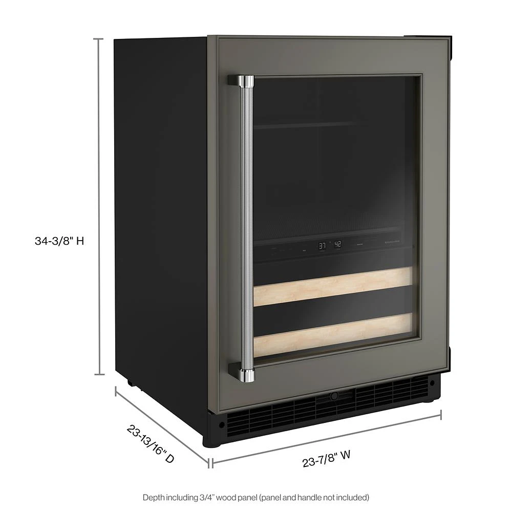 24" Panel-Ready Beverage Center with Wood-Front Racks KUBR214KPA
