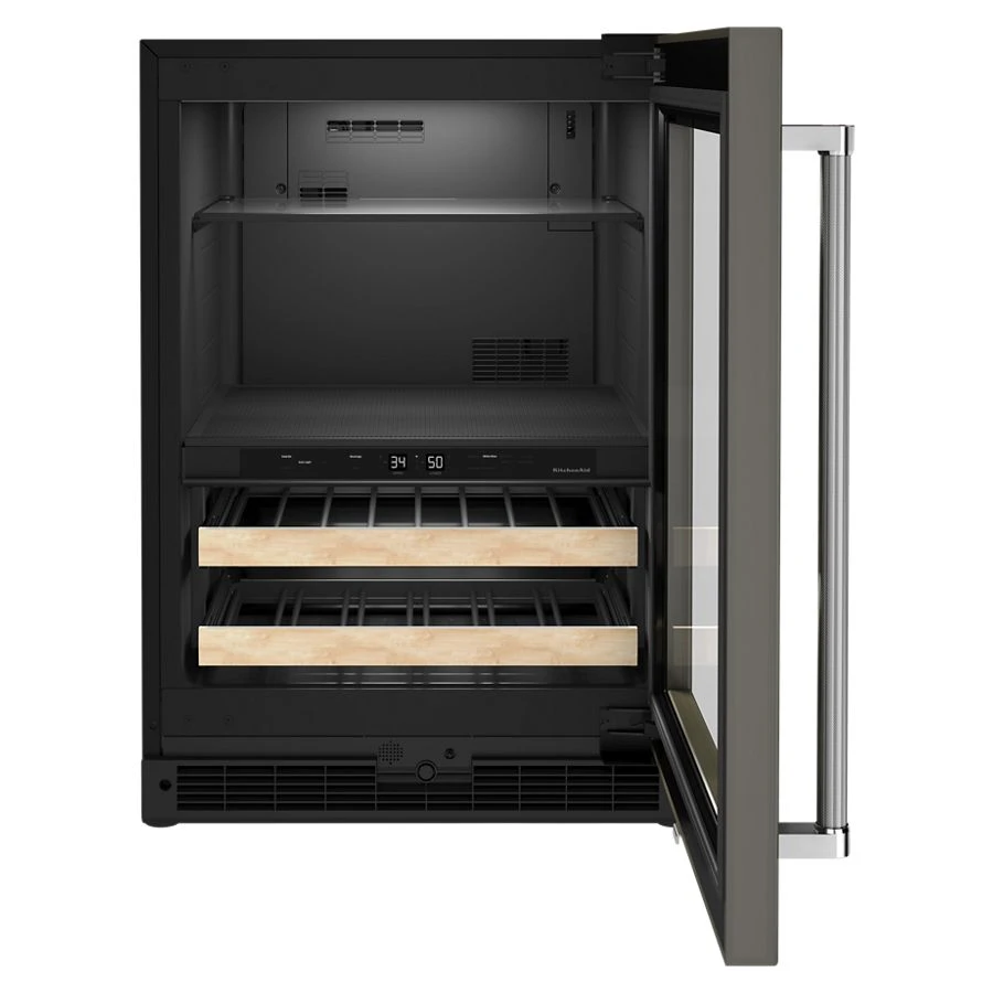 24" Panel-Ready Beverage Center with Wood-Front Racks view 4