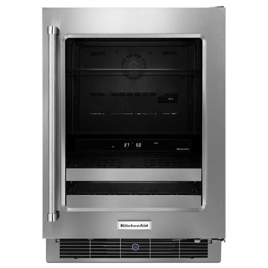24" Stainless Steel Beverage Center With Satinglide® Metal-front Racks KUBR304ESS