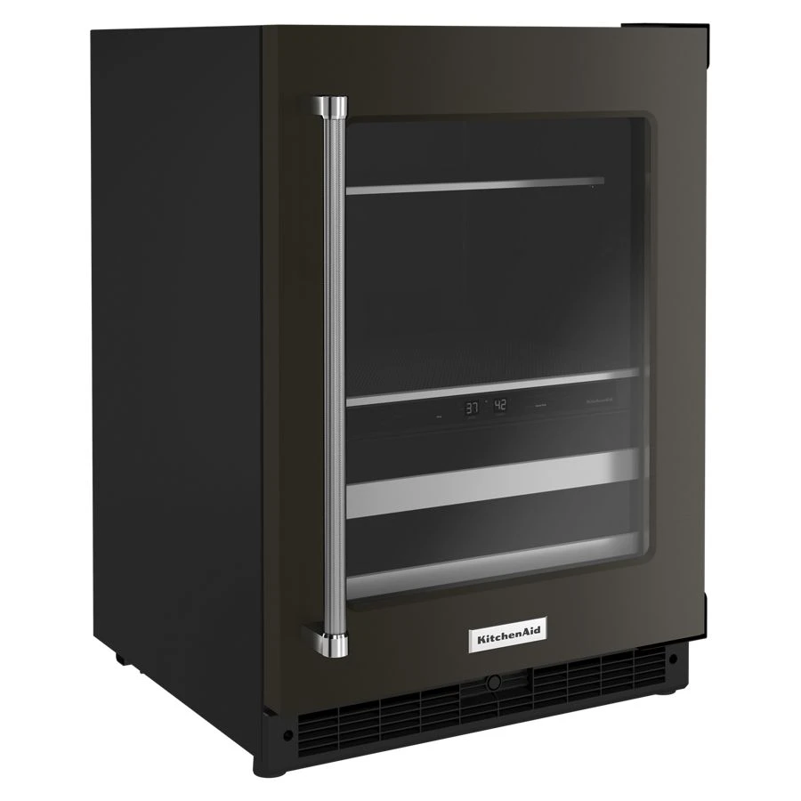 24" Beverage Center with Glass Door and Metal-Front Racks view 4