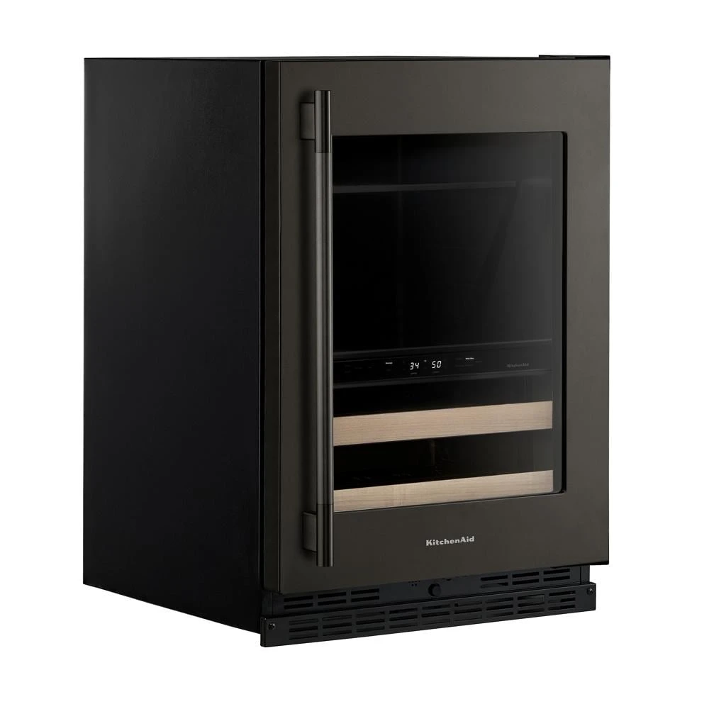 24" Beverage Center with Glass Door and Wood-Front Racks view 9