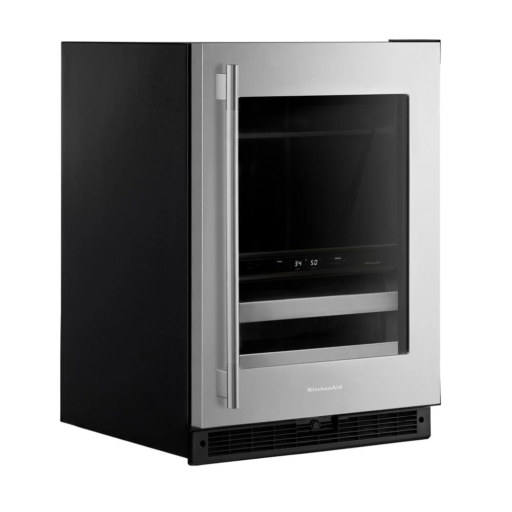 24" Beverage Center with Glass Door and Metal-Front Racks view 5