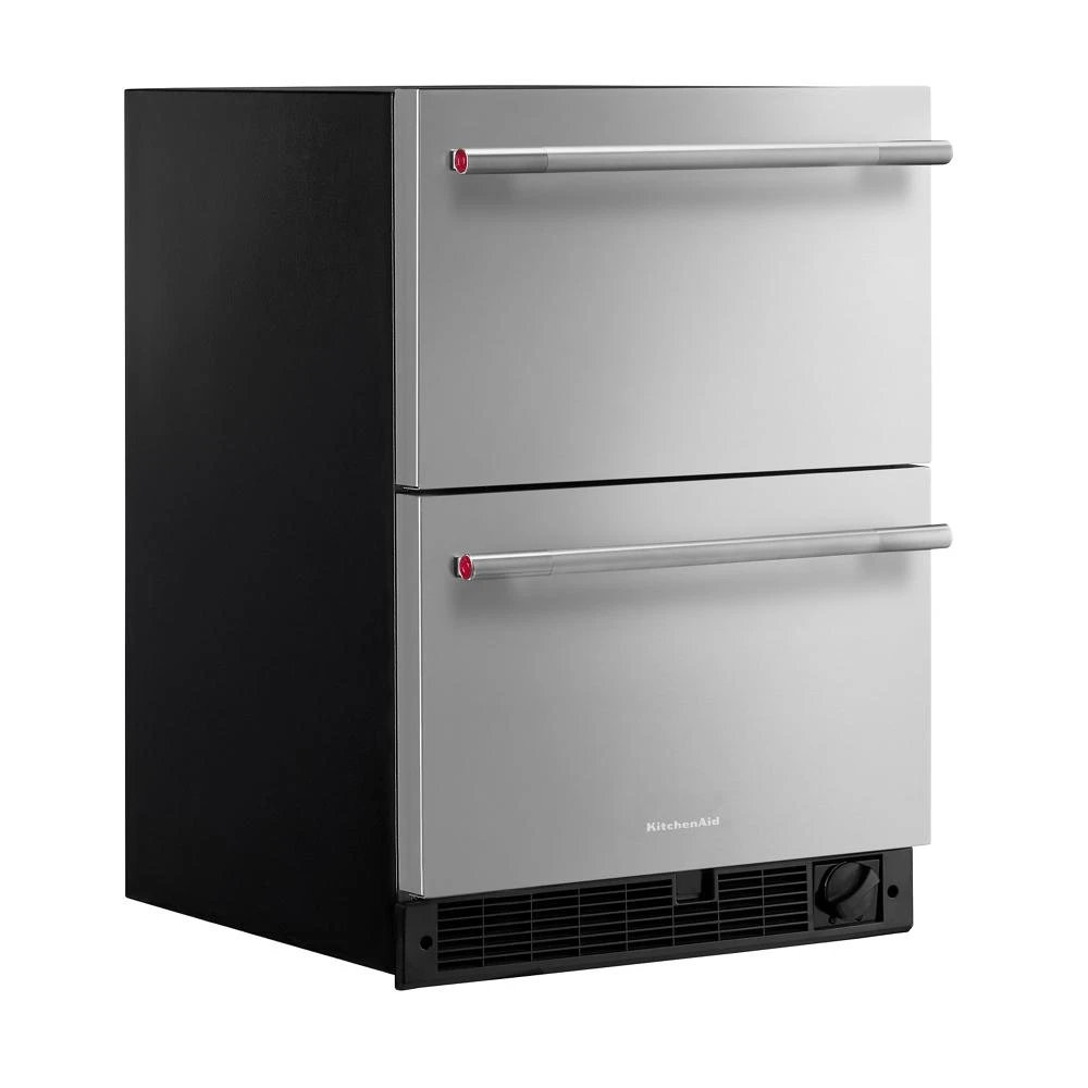 24" Stainless Steel Undercounter Double-Drawer Refrigerator/Freezer view 2