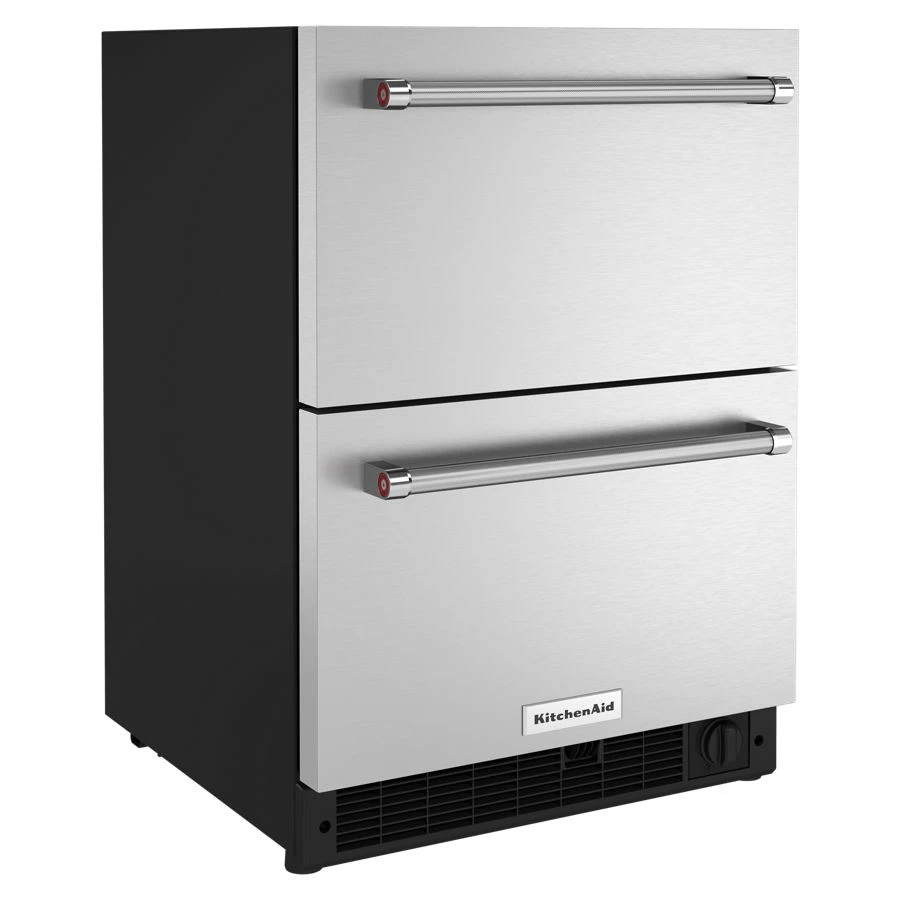 24" Stainless Steel Undercounter Double-Drawer Refrigerator/Freezer view 2