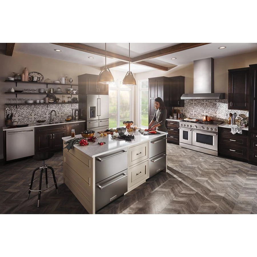 24" Stainless Steel Undercounter Double-Drawer Refrigerator/Freezer view 8