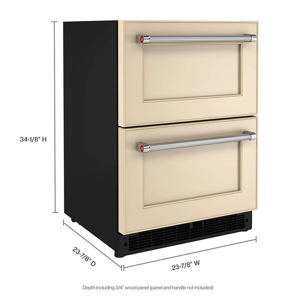 24" Panel-Ready Undercounter Double-Drawer Refrigerator KUDR204KPA