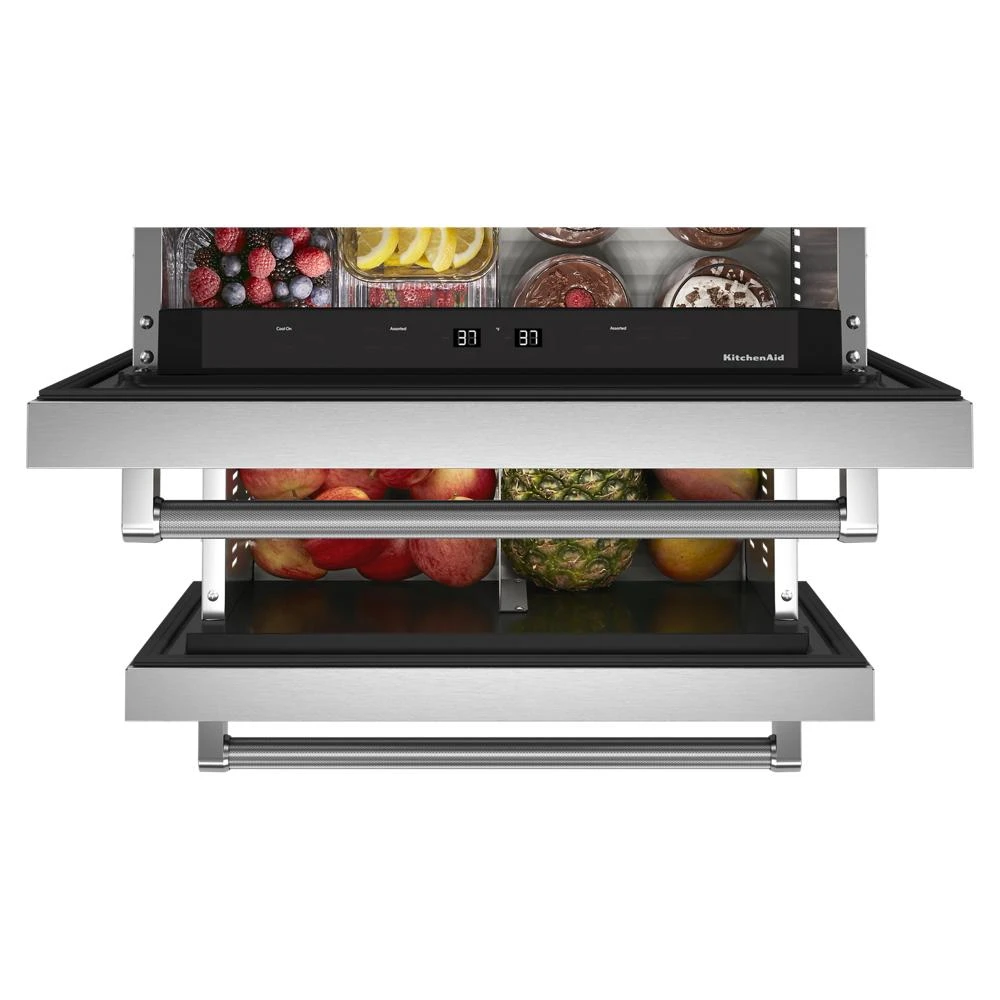 24" Stainless Steel Undercounter Double-Drawer Refrigerator KUDR204KSB