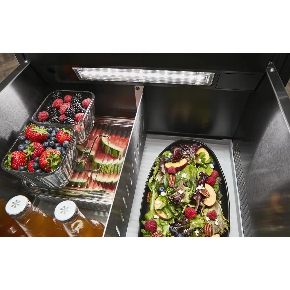 24" Stainless Steel Undercounter Double-Drawer Refrigerator KUDR204KSB